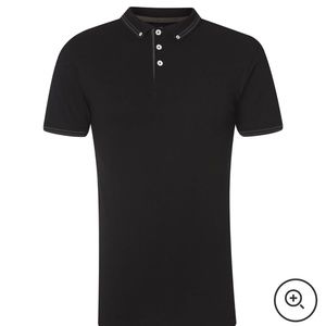 Black polo shirt